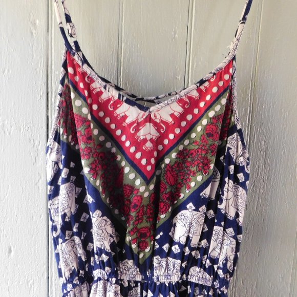 🌾 Far East Elephant Hippie Romper - Picture 2 of 11